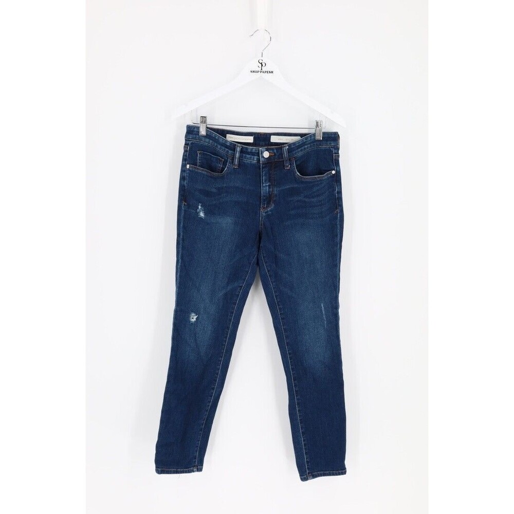 Anthropologie Pilcro Women Size 30x27 Dark STET Mid-Rise Distressed Skinny Jean